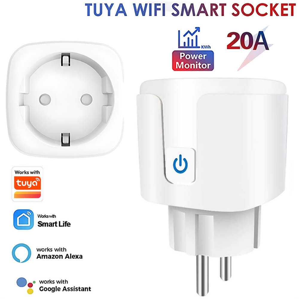 Smart Plug Energy Monitoring Wifi - Prise intelligente Wi-Fi 20A compatible avec