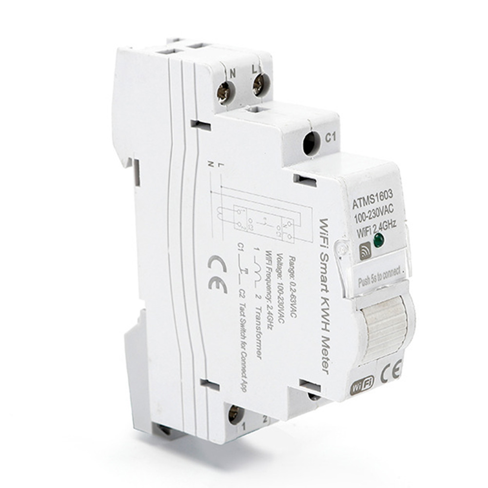 Energy Meter Din Rail Wifi - A72Z 1 pièces ATMS1603 Tuya monophasé