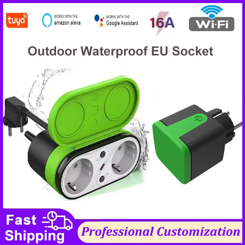 Smart Plug Outdoor Waterproof - Prise intelligente extérieure Wi-Fi Tuya EU