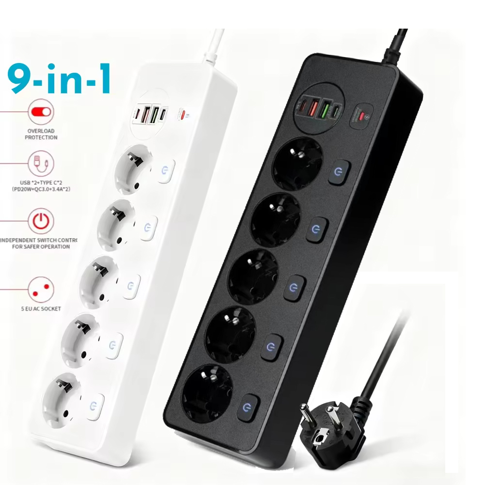Smart Power Strip 4 Outlet Usb - Prise de multiprise intelligente EU KR