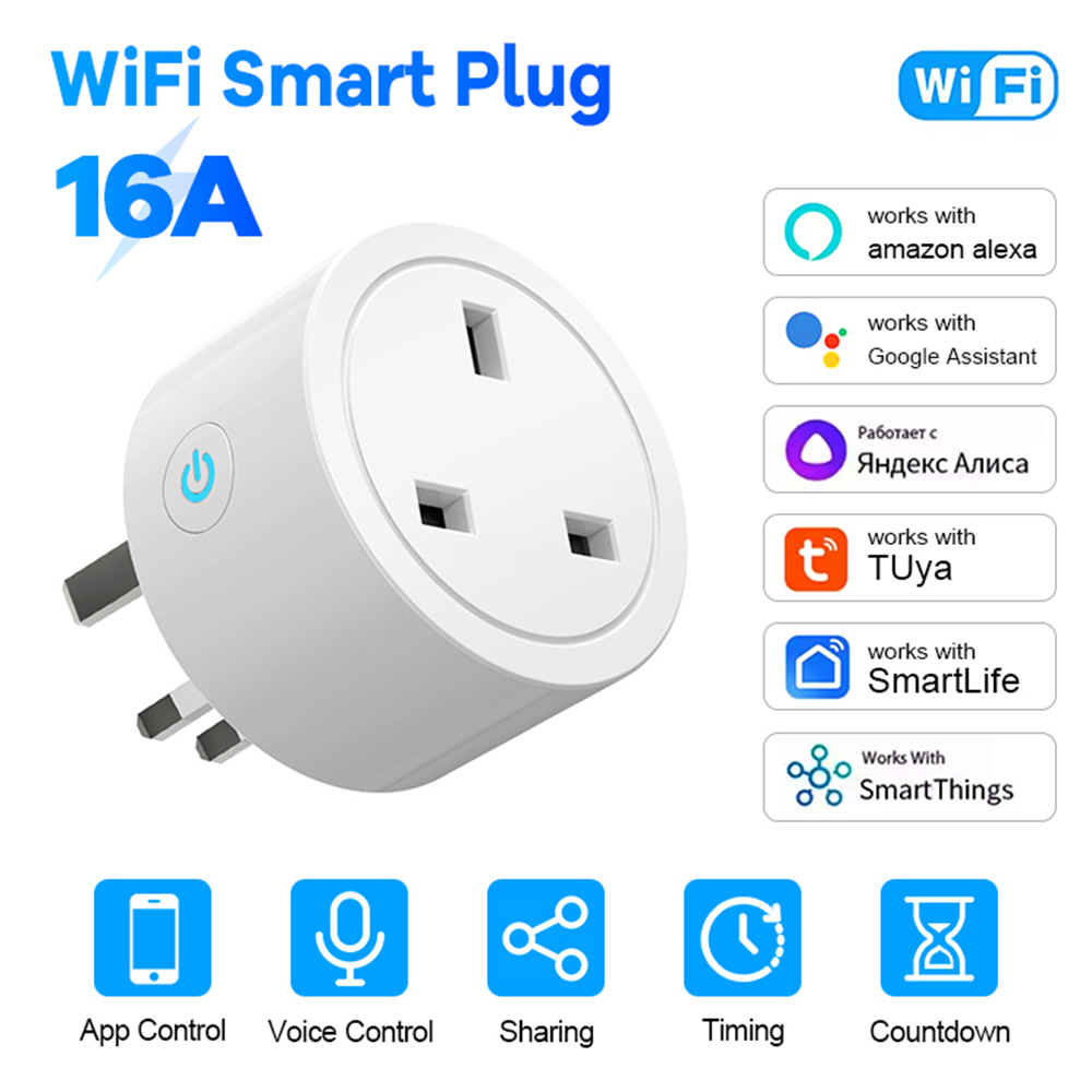 Smart Plug Energy Monitoring Wifi - Prise intelligente WiFi 16A prise britannique