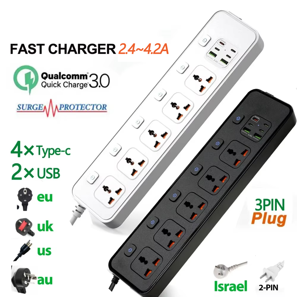 Smart Plug Surge Protector - Prise d'extension de multiprise universelle avec