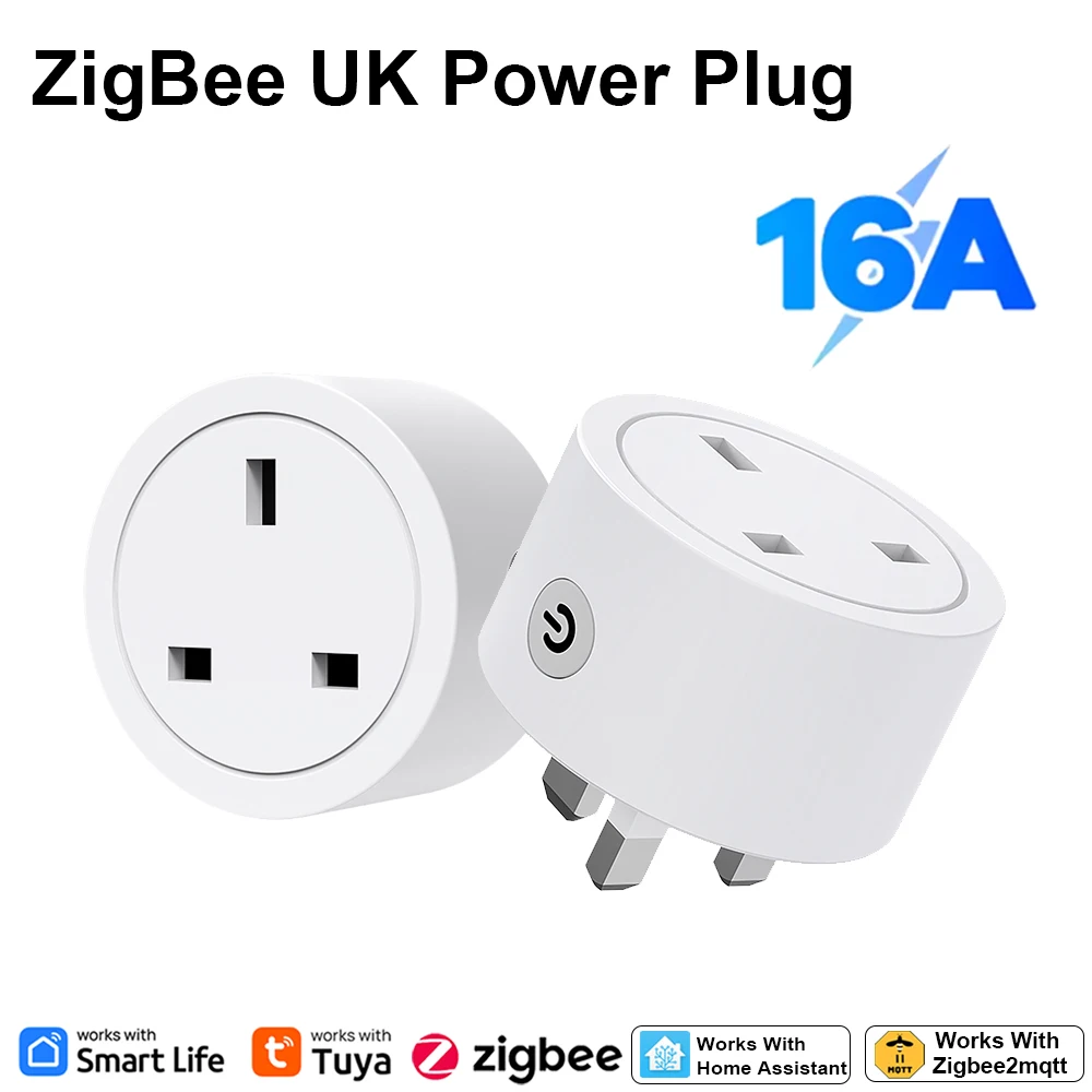 Smart Plug Zigbee 16A - Prise intelligente Zigbee 16A, prise britannique,