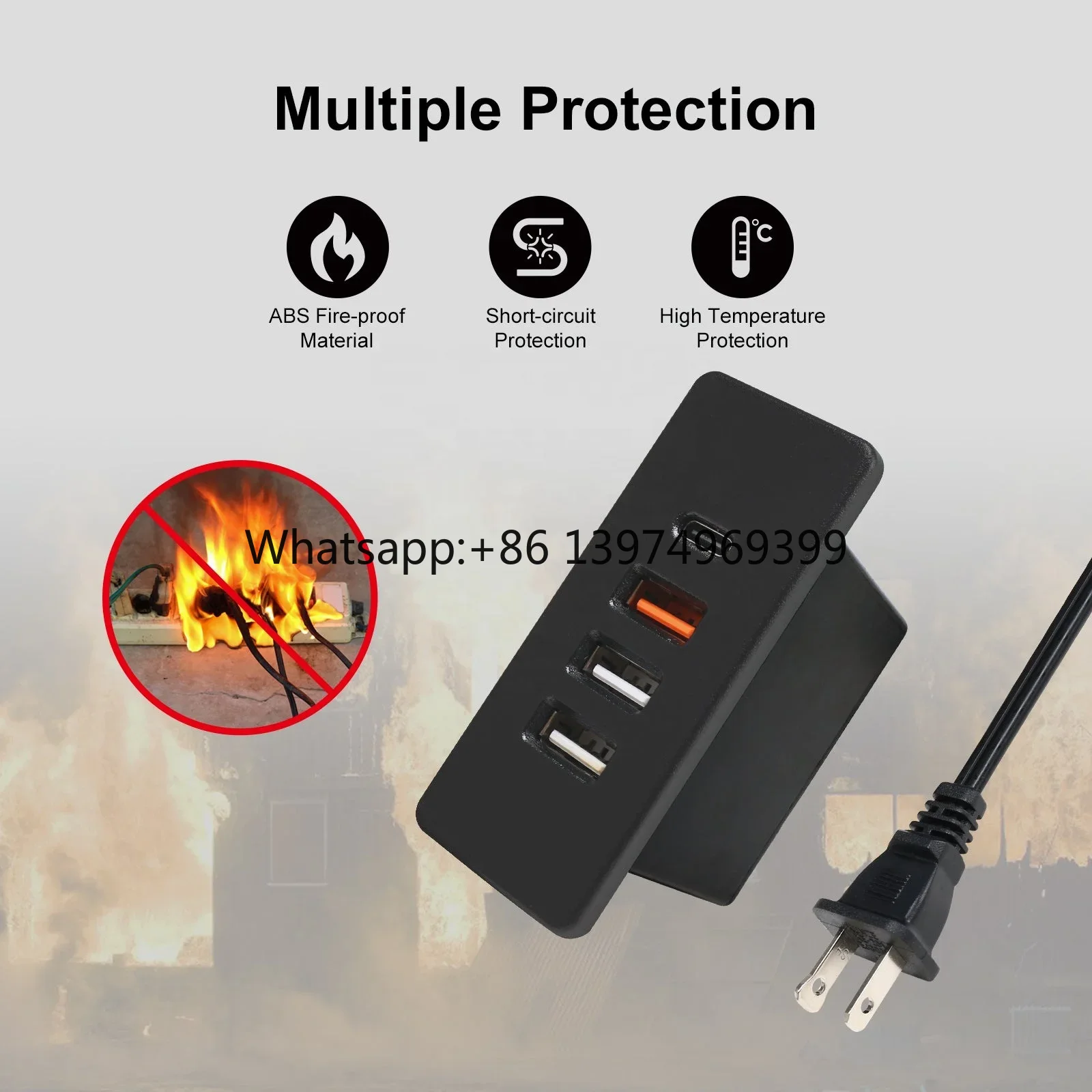 Smart Power Strip 4 Outlet Usb - Prise USB C encastrable avec hub