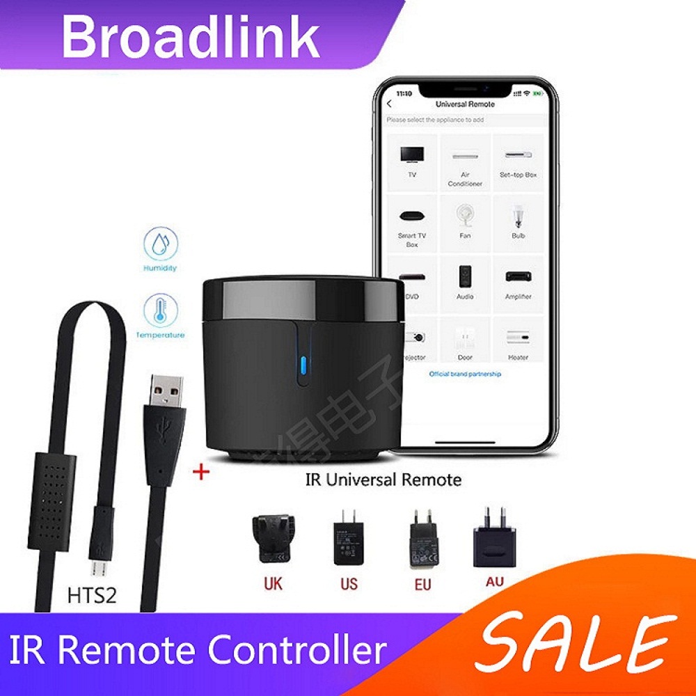 Smart Plug Mini Alexa Google - Broadlink RM4mini + HTS2 prise EU/UK/US/AU