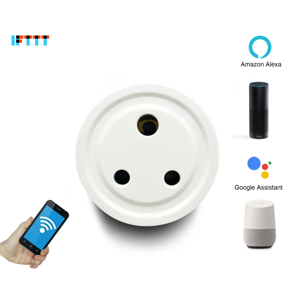 Smart Plug Mini Alexa Google - Adaptateur de prise intelligente Wi-Fi, 3