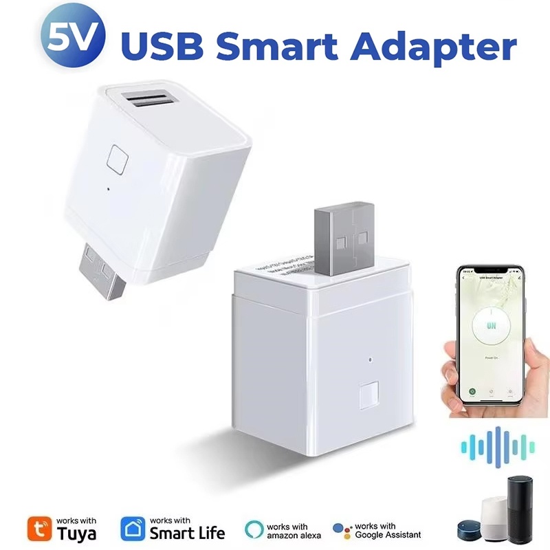 Smart Plug Mini Alexa Google - Adaptateur USB intelligent 5V, mini adaptateur