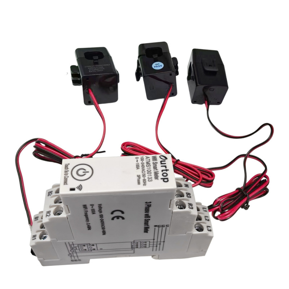 Energy Meter Din Rail Wifi - Compteur d'électricité intelligent WiFi triphasé, moniteur