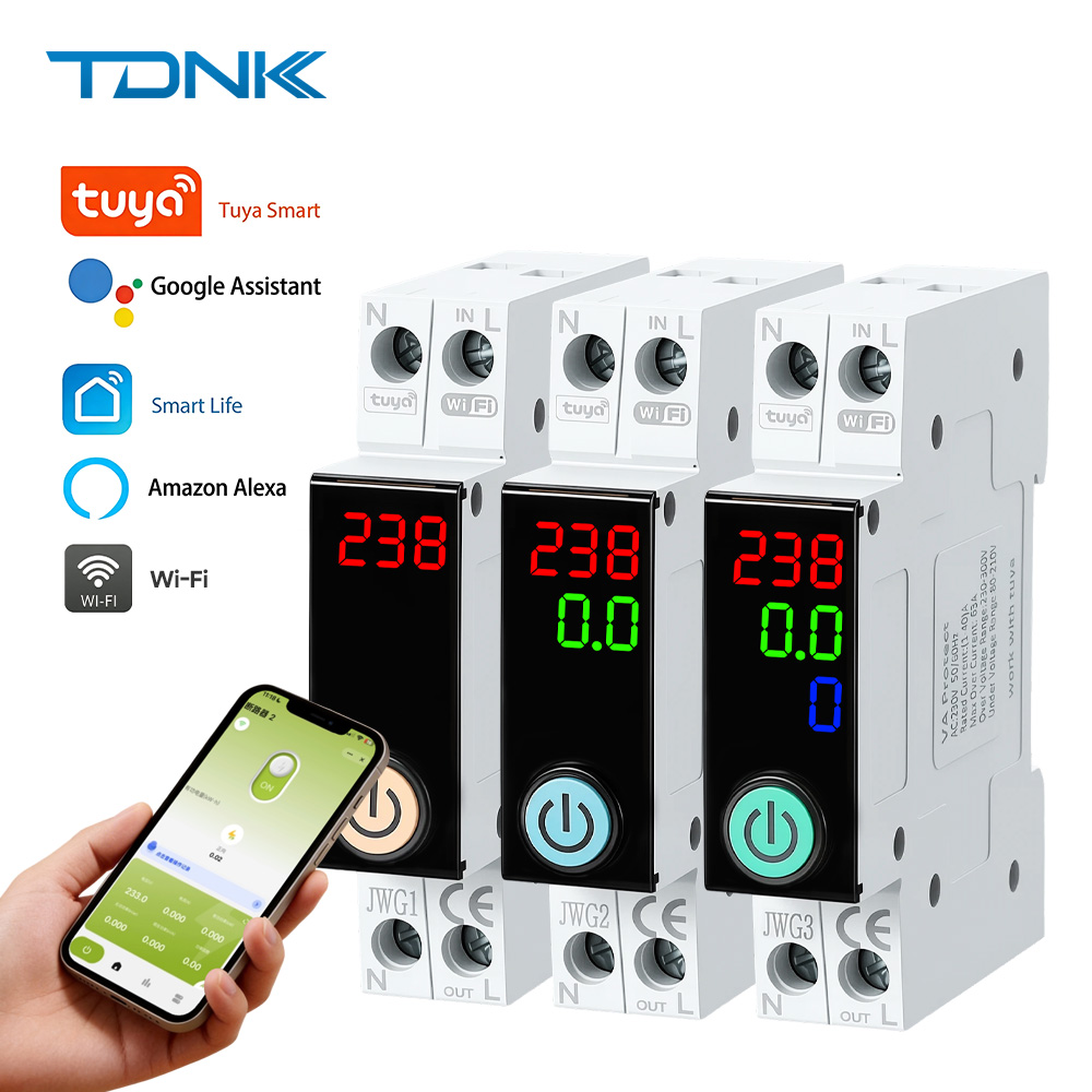 Energy Meter Din Rail Wifi - Disjoncteur intelligent Tuya WiFi pour rail