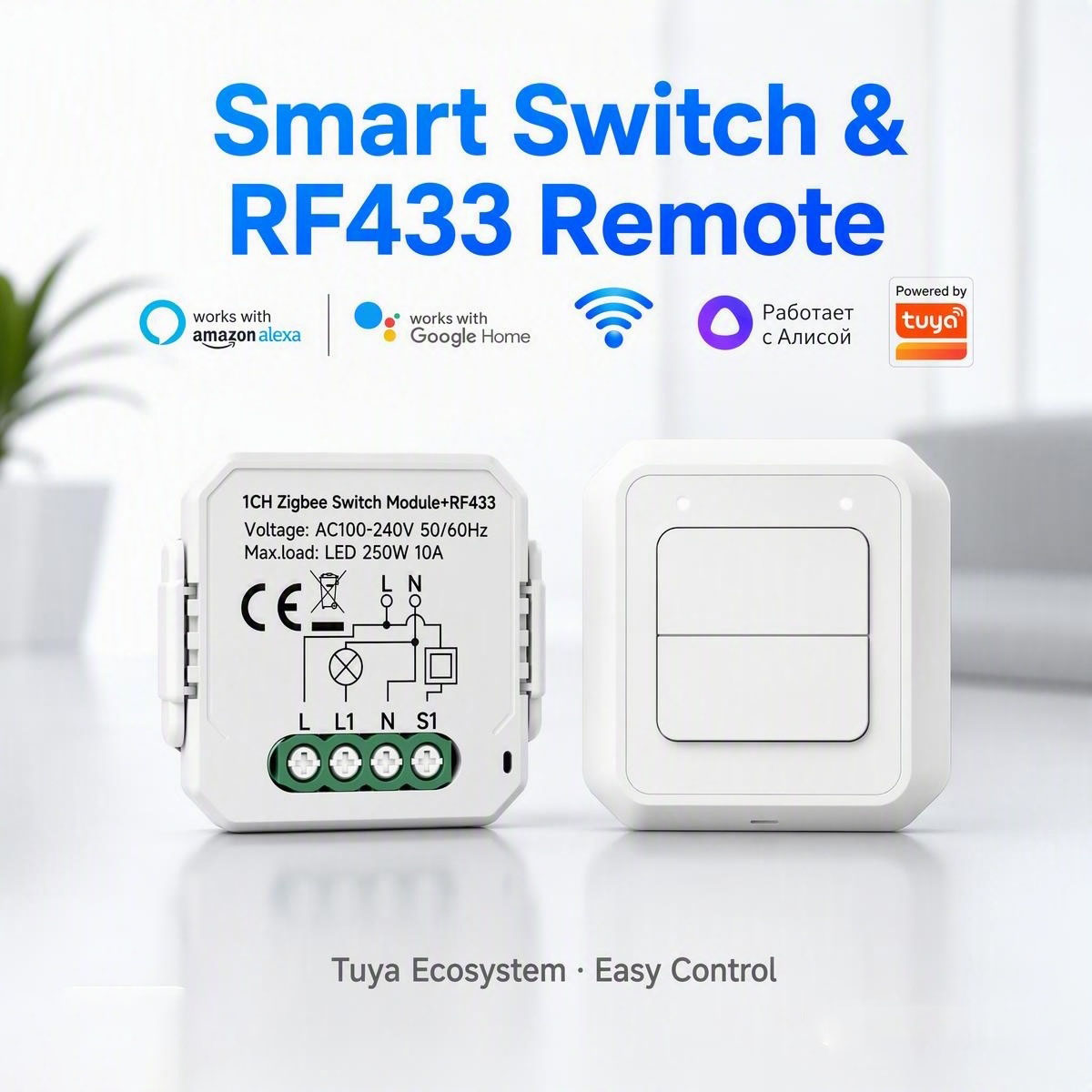 Smart Plug Mini Alexa Google - Module de commutation intelligent Zigbee Tuya