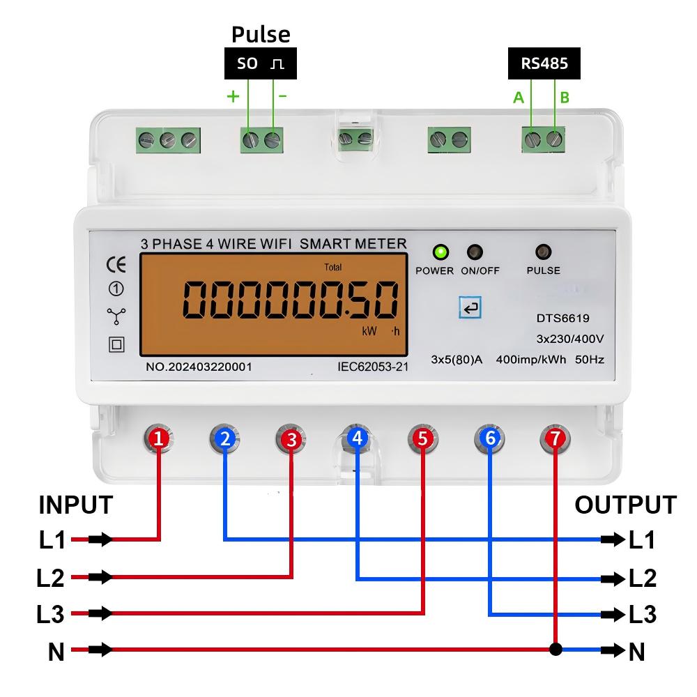 Compteur d'énergie intelligent - Energy Meter Din Rail Wifi avis et prix