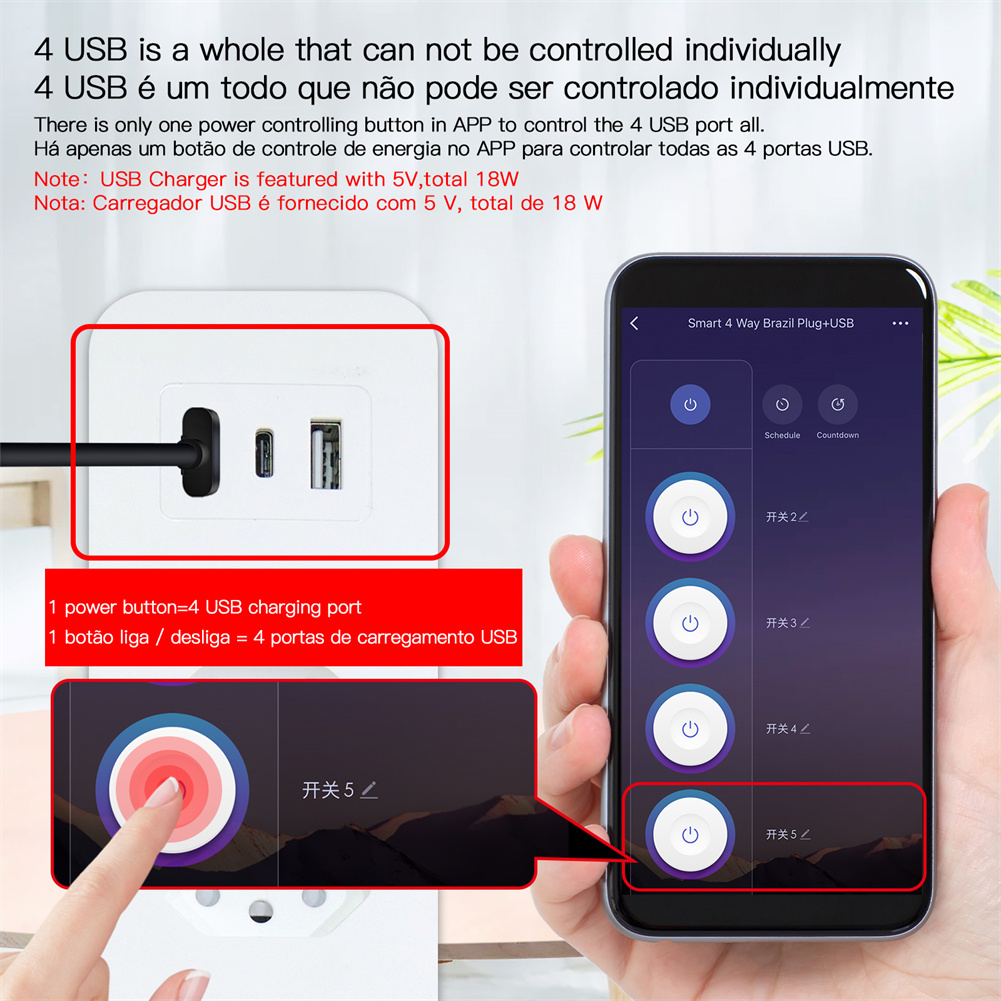 Multiprise WiFi intelligente b - Smart Power Strip 4 Outlet Usb avis et prix