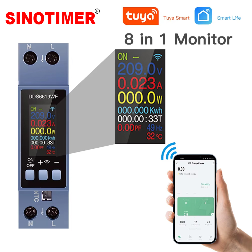 Compteur d'énergie intelligent - Energy Meter Din Rail Wifi avis et prix