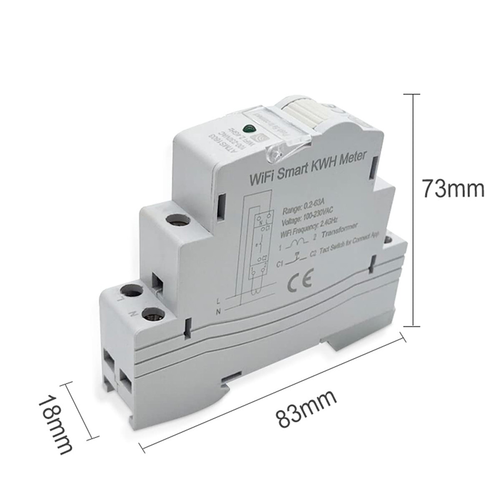 A72Z 1 pièces ATMS1603 Tuya mo - Energy Meter Din Rail Wifi avis et prix