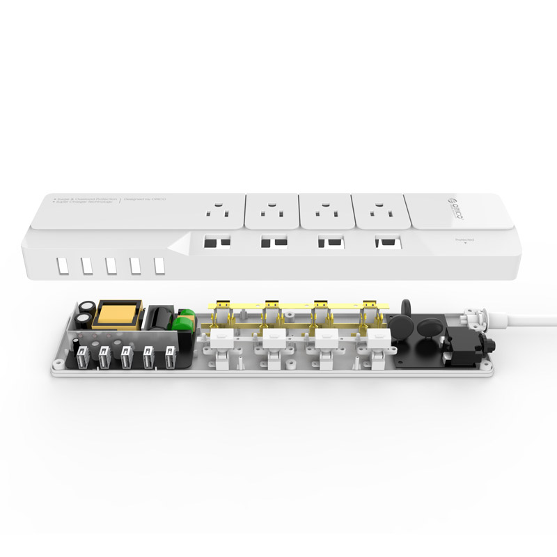ORICO-Multiprise avec interrup - Smart Power Strip 4 Outlet Usb avis et prix