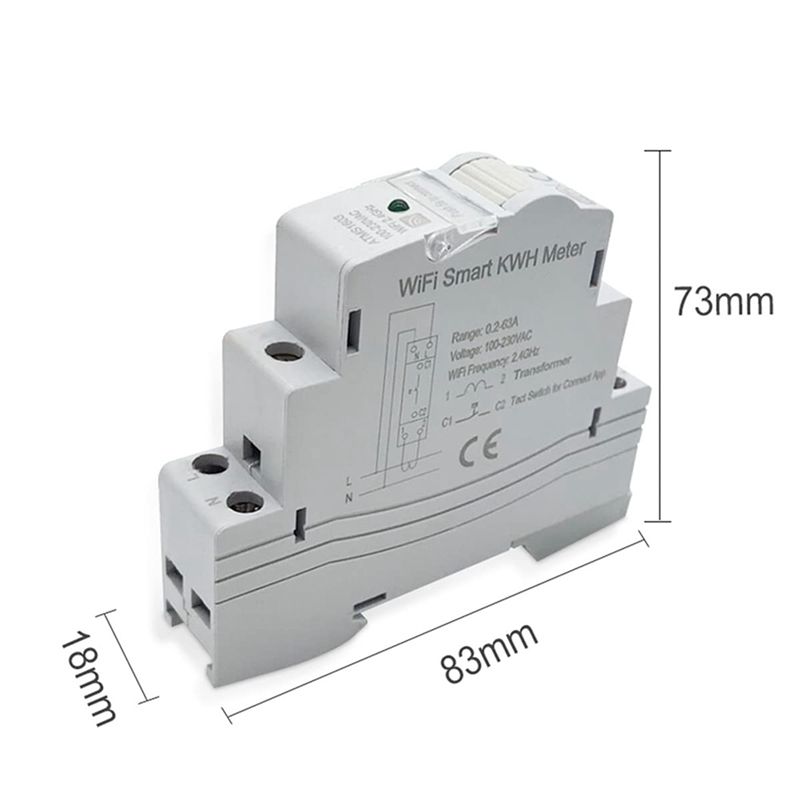 ABJI-2X ATMS1603 Tuya Compteur - Energy Meter Din Rail Wifi avis et prix