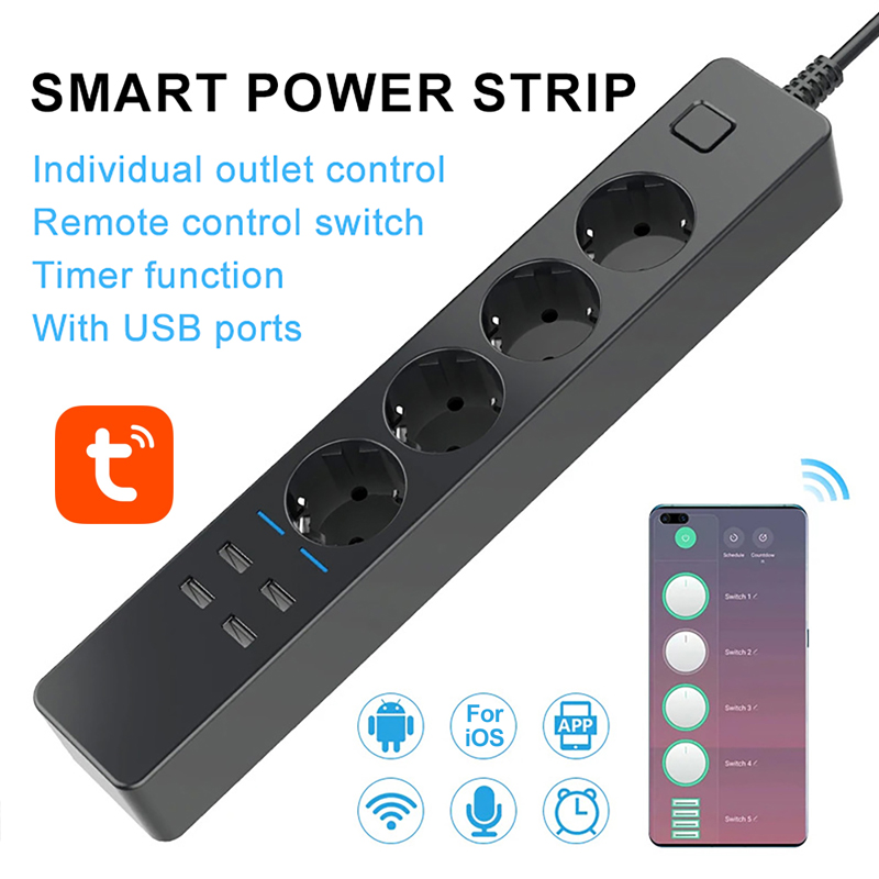 Multiprise intelligente Tuya W - Smart Power Strip 4 Outlet Usb avis et prix