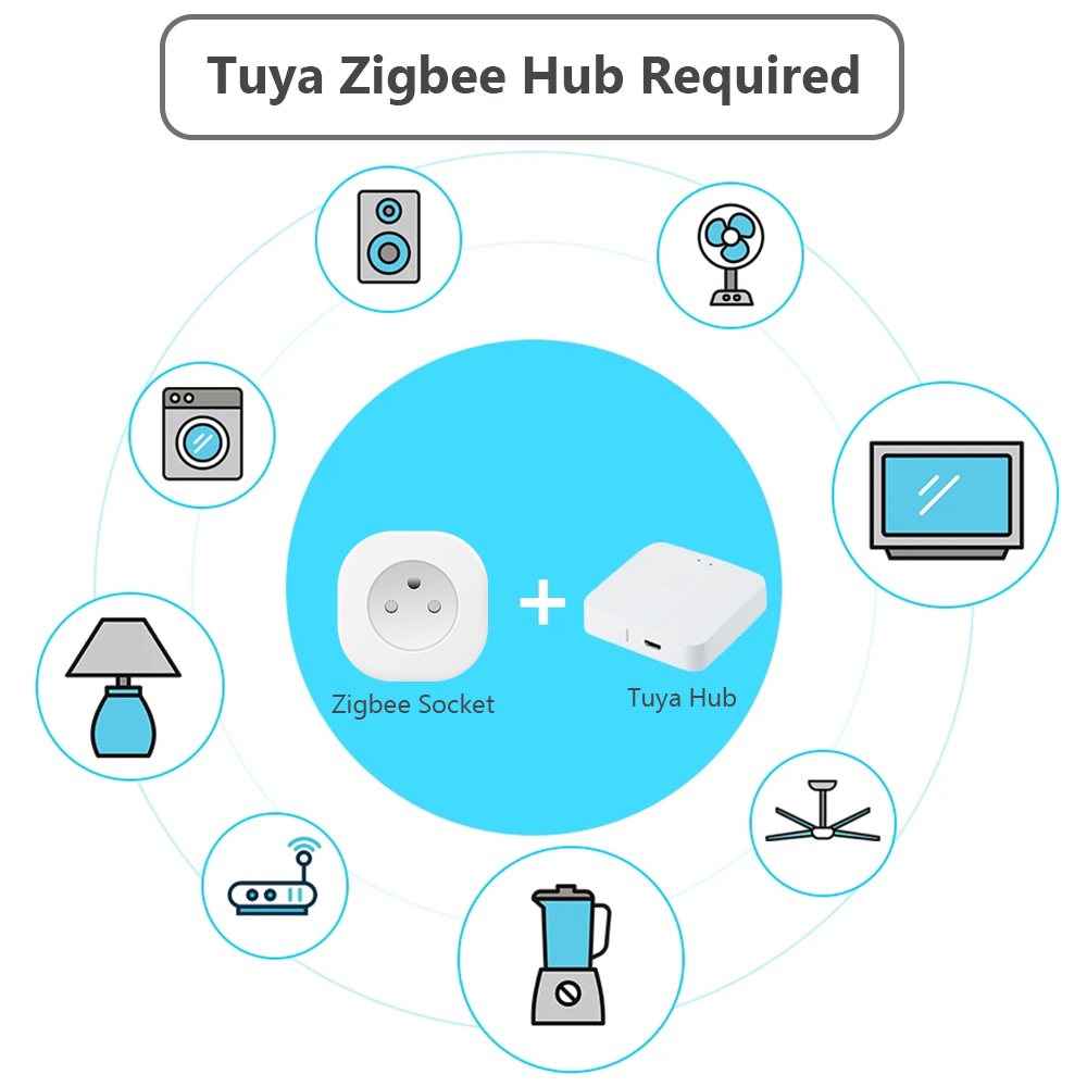 BORUIDAPLS Tuya Zigbee Smart S - Smart Plug Zigbee 16A avis et prix