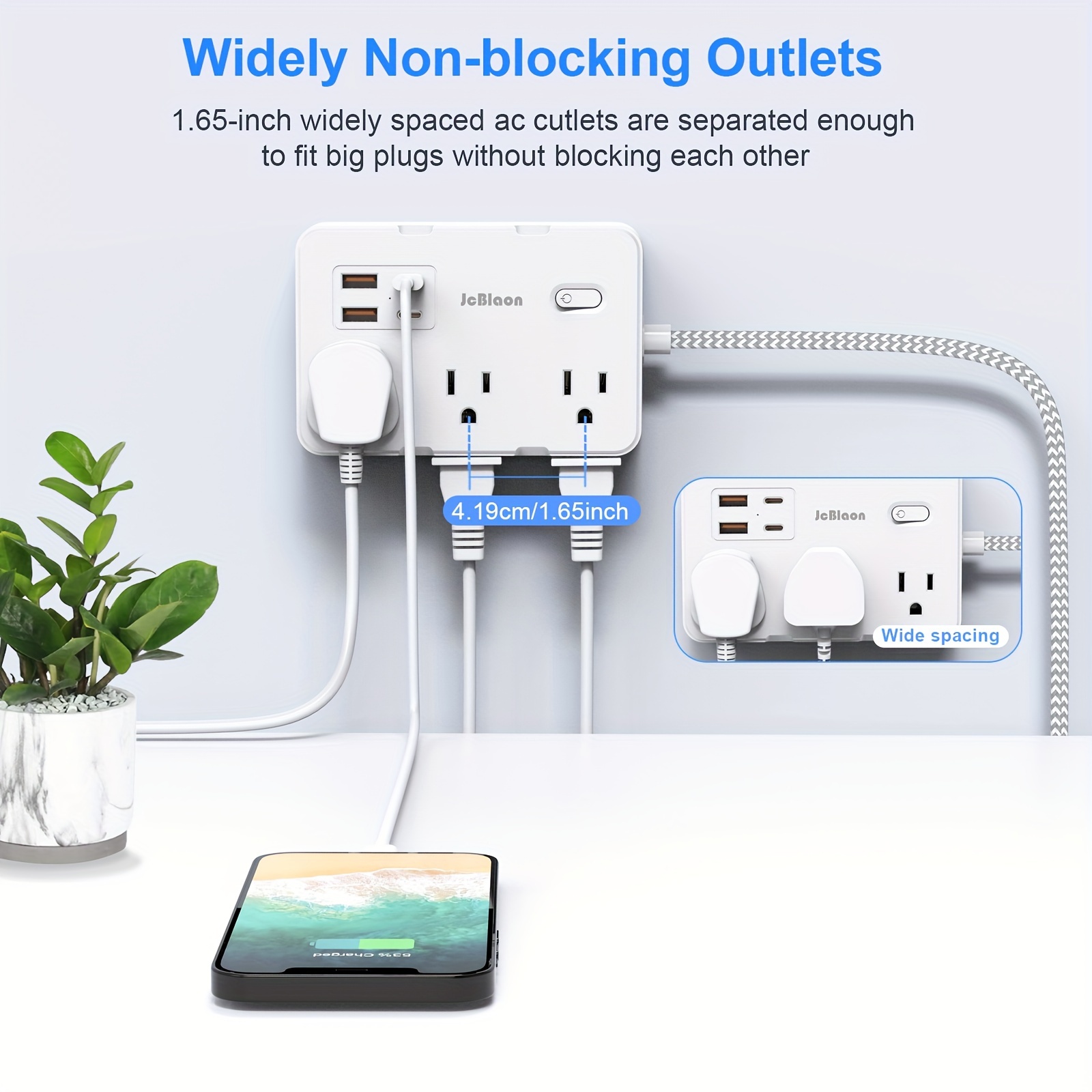 Prise américaine prise ca mult - Smart Power Strip 4 Outlet Usb avis et prix