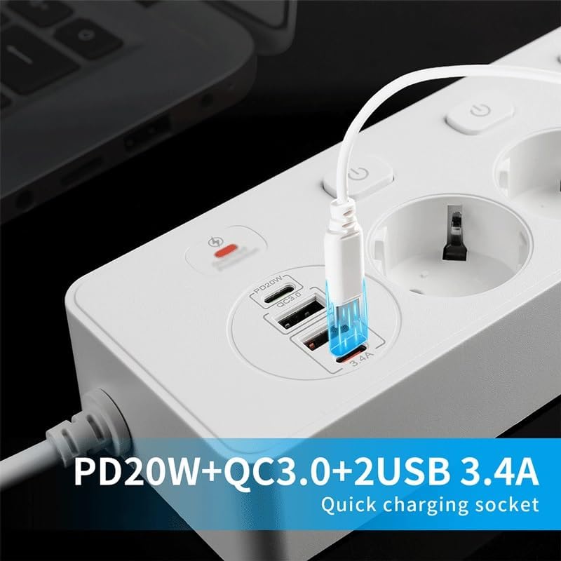 Prise de multiprise intelligen - Smart Power Strip 4 Outlet Usb avis et prix
