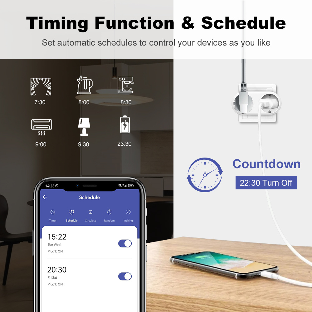 Prise intelligente WiFi double - Smart Socket 16A Tuya App avis et prix