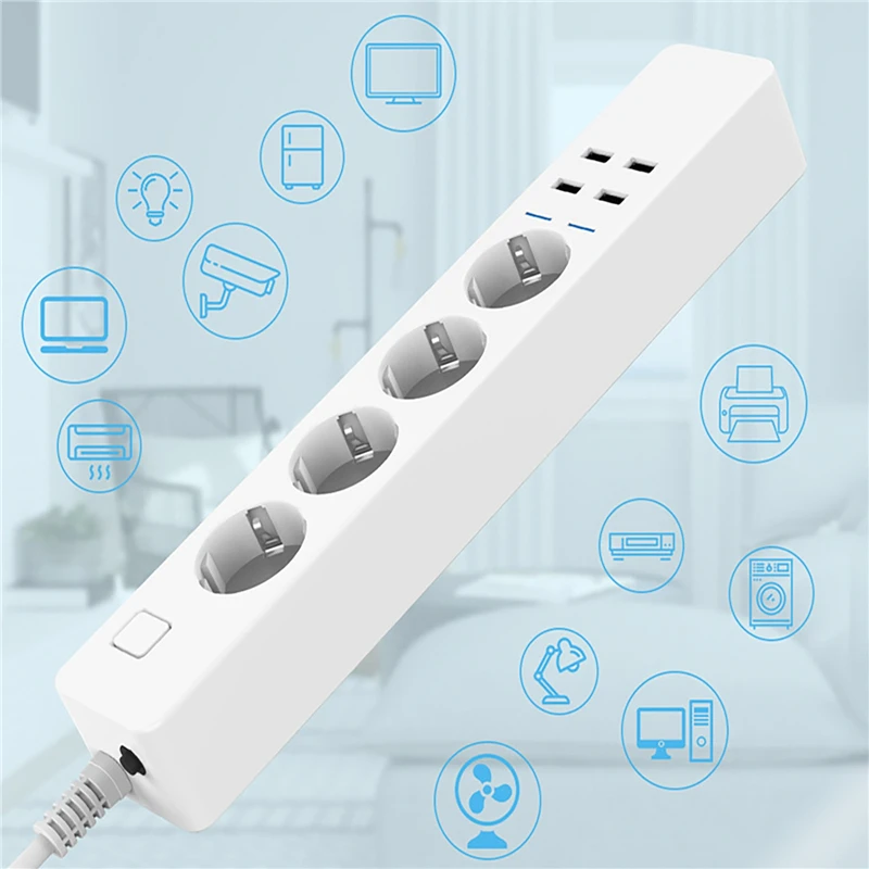 Multiprise intelligente Wi-Fi  - Smart Power Strip 4 Outlet Usb avis et prix