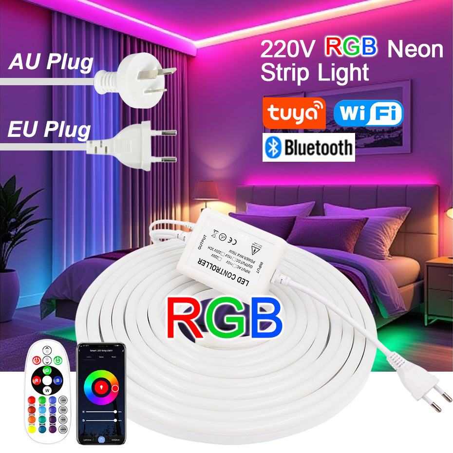 Bande LED néon RGB 220V avec p - Smart Plug Outdoor Waterproof avis et prix