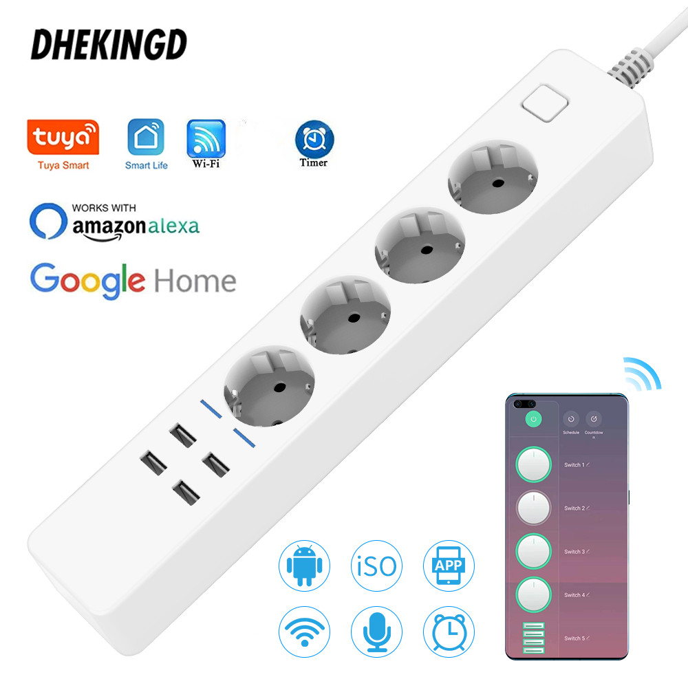 Multiprise intelligente Wi-Fi  - Smart Power Strip 4 Outlet Usb avis et prix