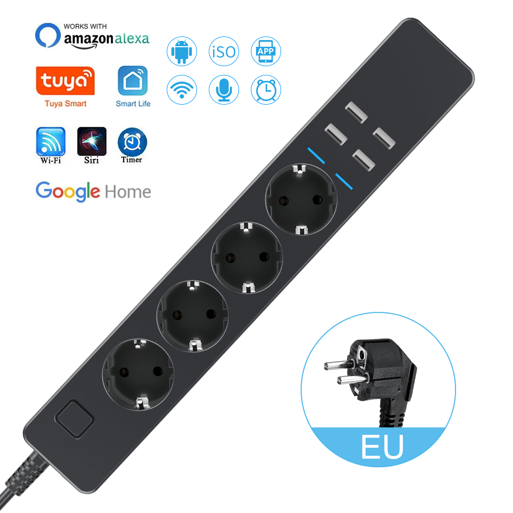 Multiprise intelligente Wi-Fi  - Smart Power Strip 4 Outlet Usb avis et prix