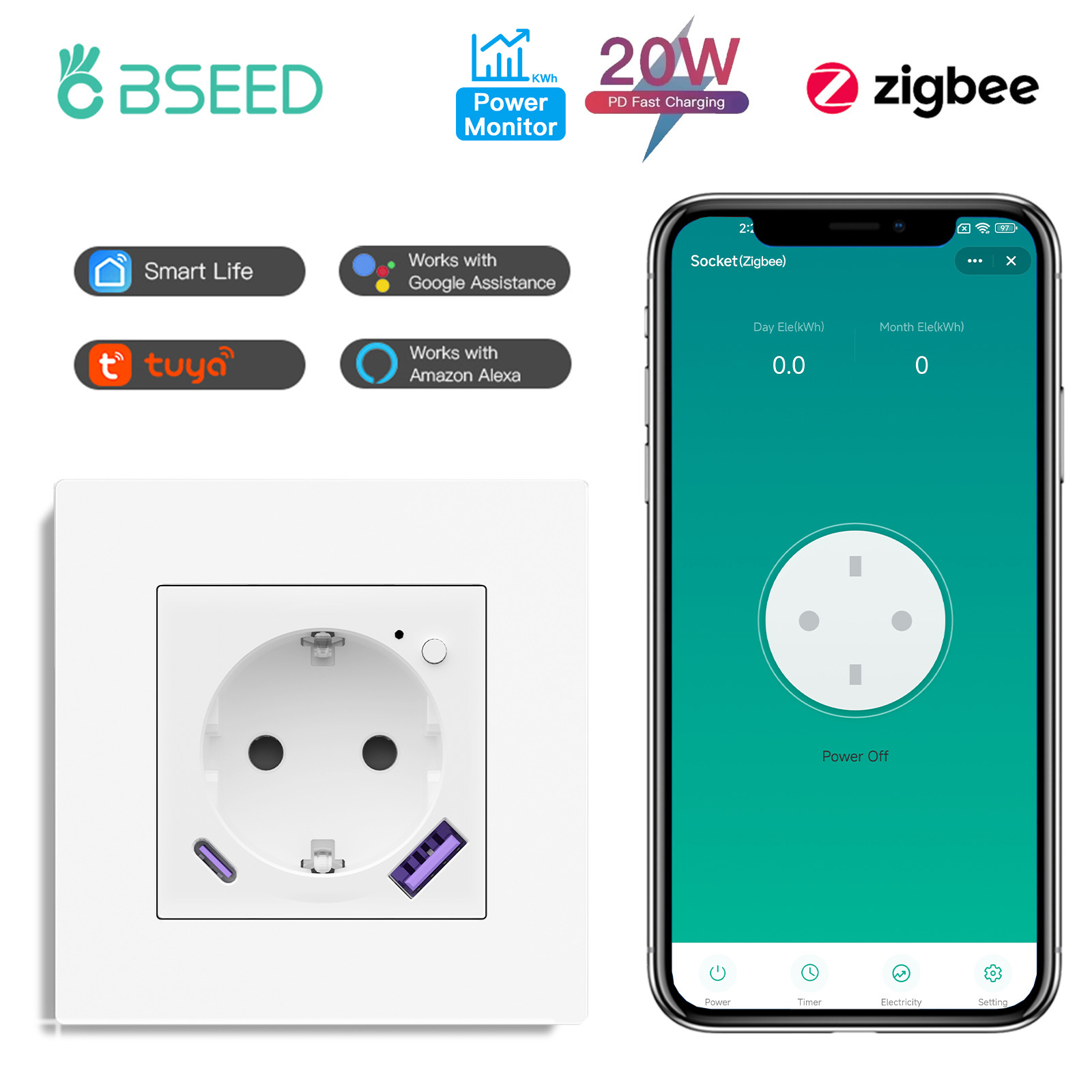 BSEED – prise intelligente Zig - Smart Plug Zigbee 16A avis et prix