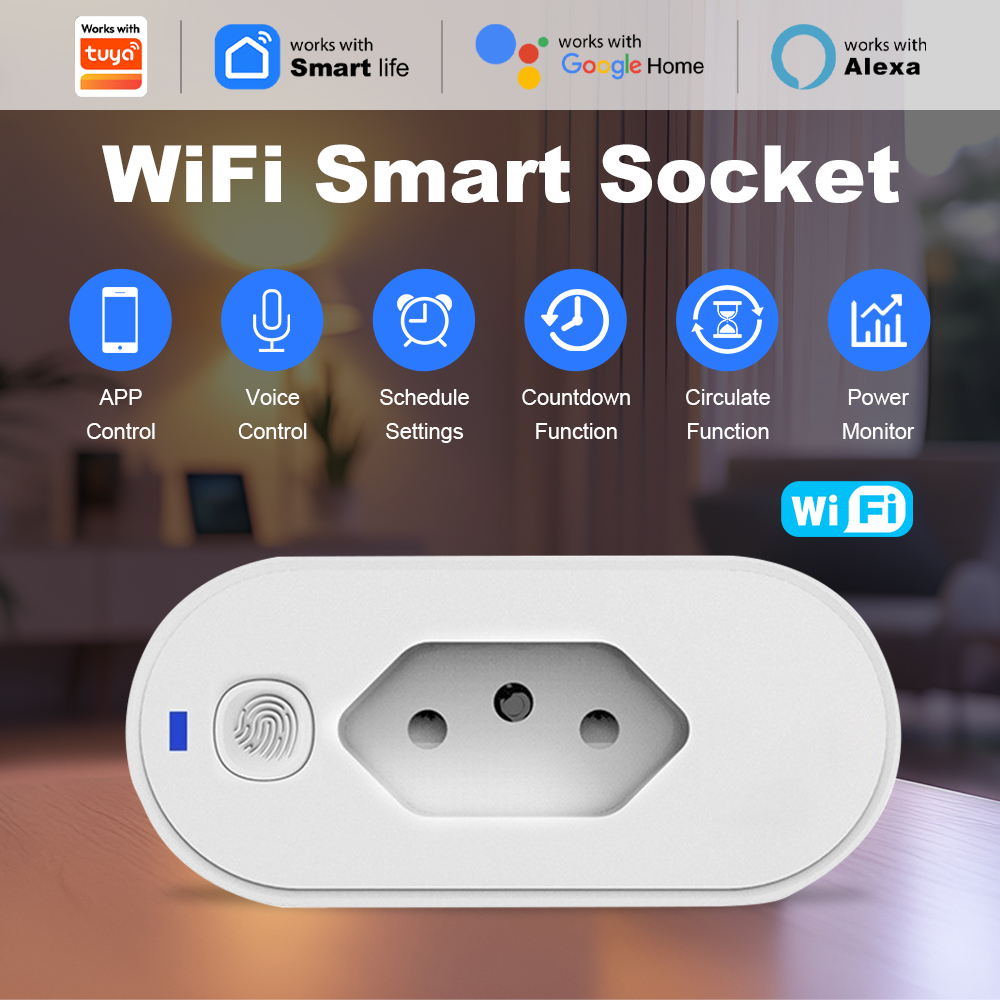 Prise intelligente Wifi Brésil - Smart Socket 16A Tuya App avis et prix