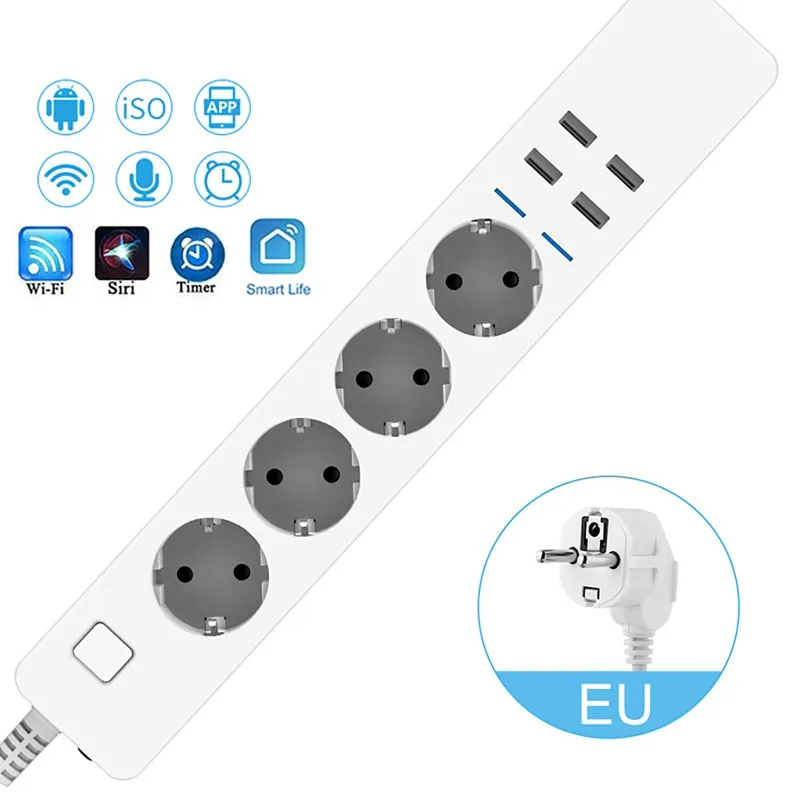 Multiprise intelligente Wi-Fi  - Smart Power Strip 4 Outlet Usb avis et prix