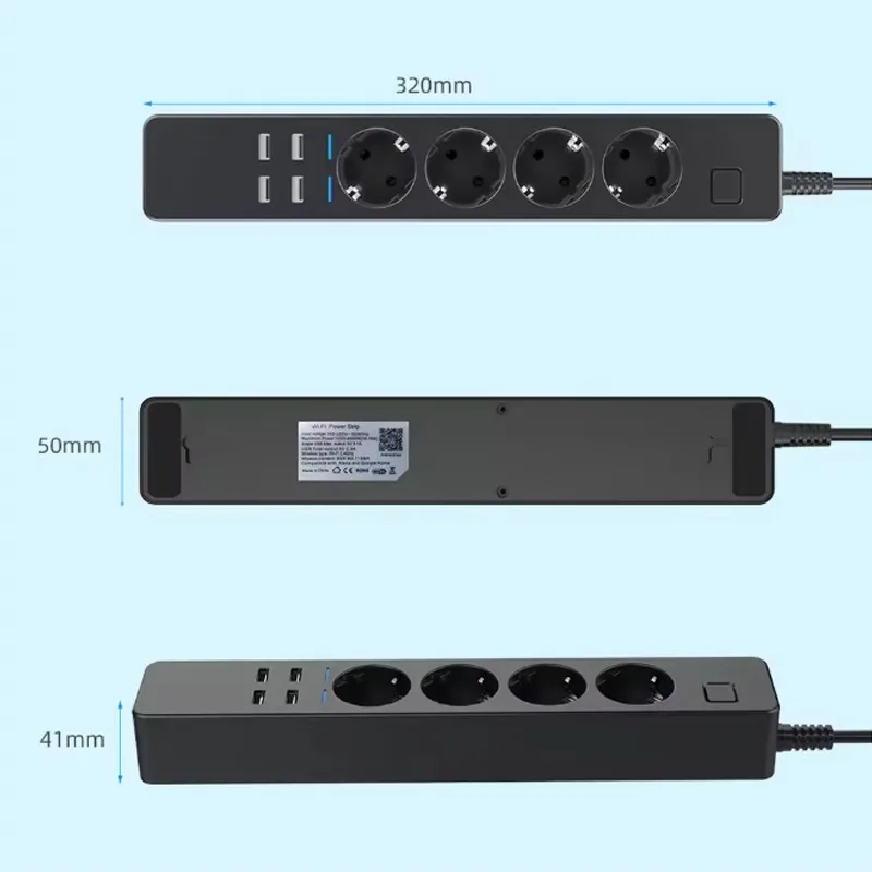 Multiprise intelligente Wi-Fi  - Smart Power Strip 4 Outlet Usb avis et prix