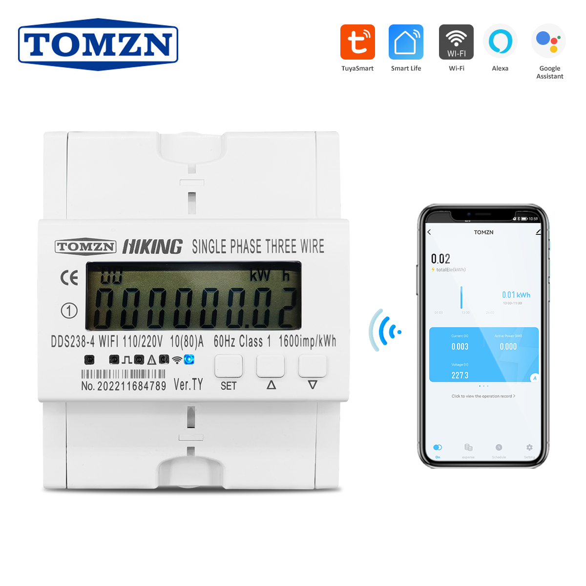 Compteur d'énergie intelligent - Energy Meter Din Rail Wifi avis et prix