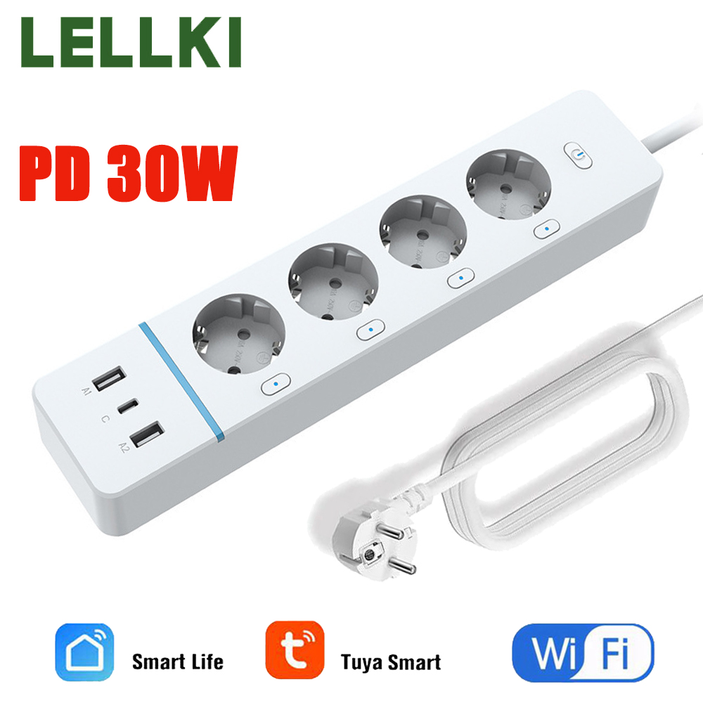 Prise WiFi LELLKI 2A1C PD30W,  - Smart Plug Energy Monitoring Wifi avis et prix