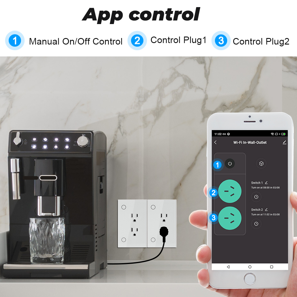 Prise Wifi, 16a, Tuya, Us, syn - Smart Socket 16A Tuya App avis et prix