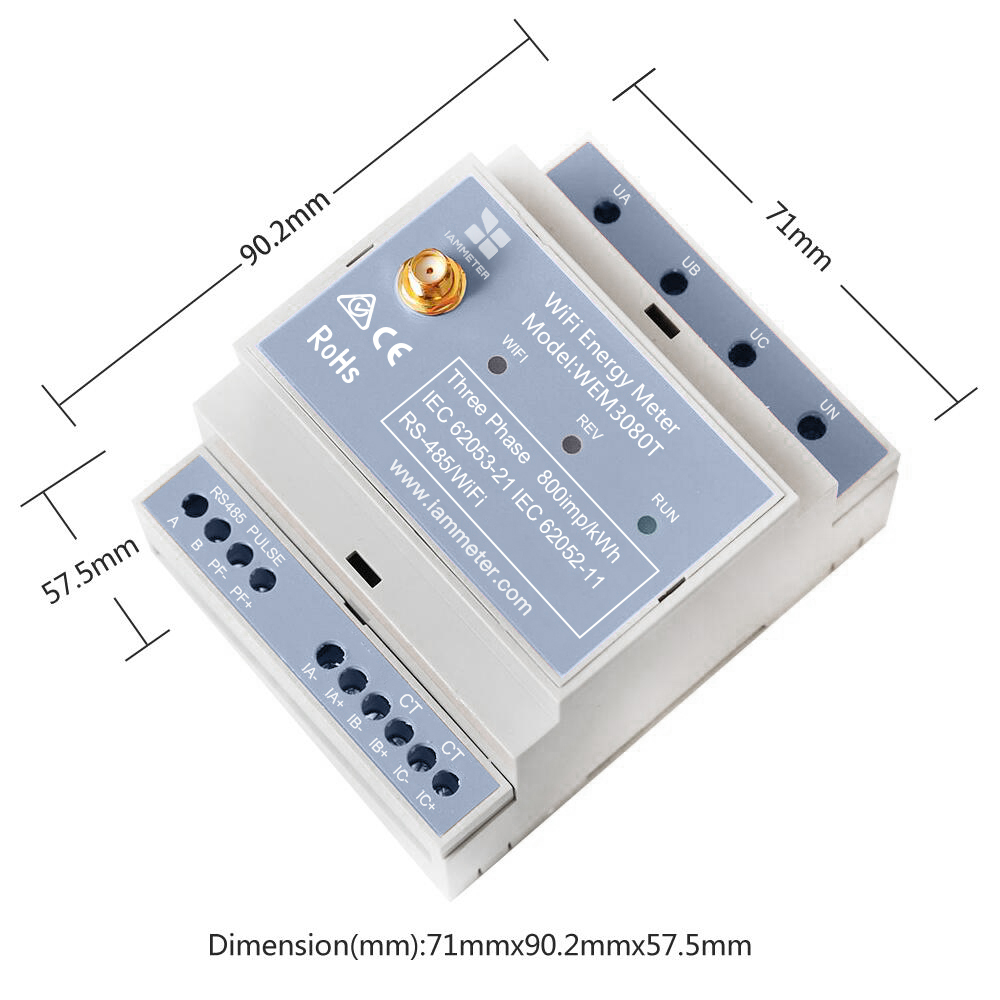 Compteur d'énergie triphasé bi - Energy Meter Din Rail Wifi avis et prix