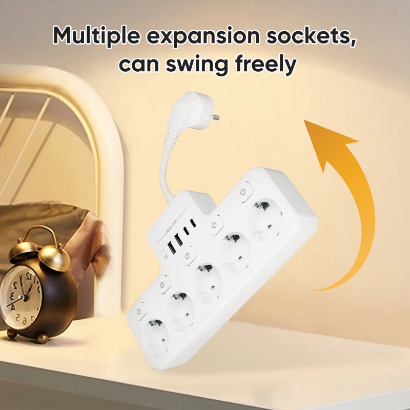 Multiprise multifonction à cor - Smart Power Strip 4 Outlet Usb avis et prix