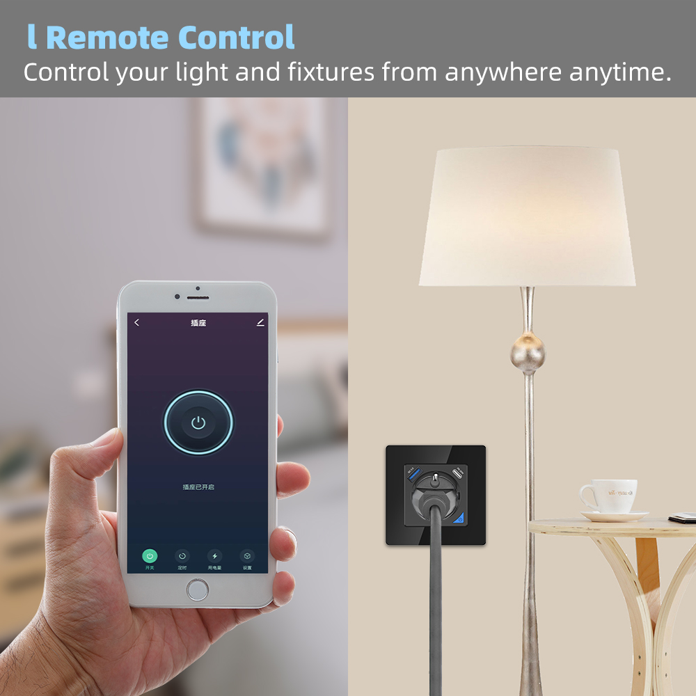 Coswall Alice Glass Zigbee Tuy - Smart Plug Zigbee 16A avis et prix