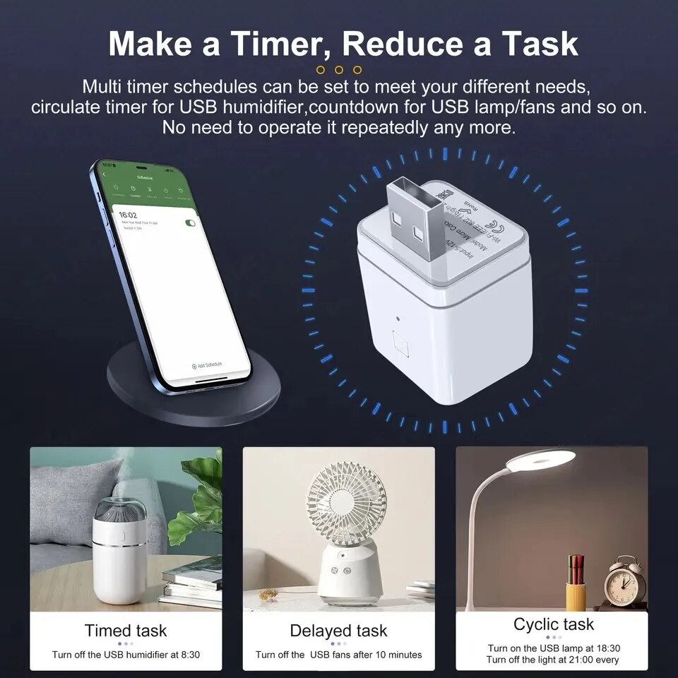 Adaptateur USB intelligent 5V, - Smart Plug Mini Alexa Google avis et prix