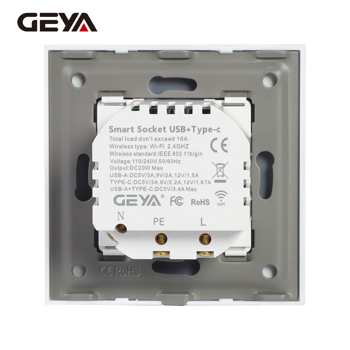 Prise intelligente Wi-Fi GEYA  - Smart Socket 16A Tuya App avis et prix