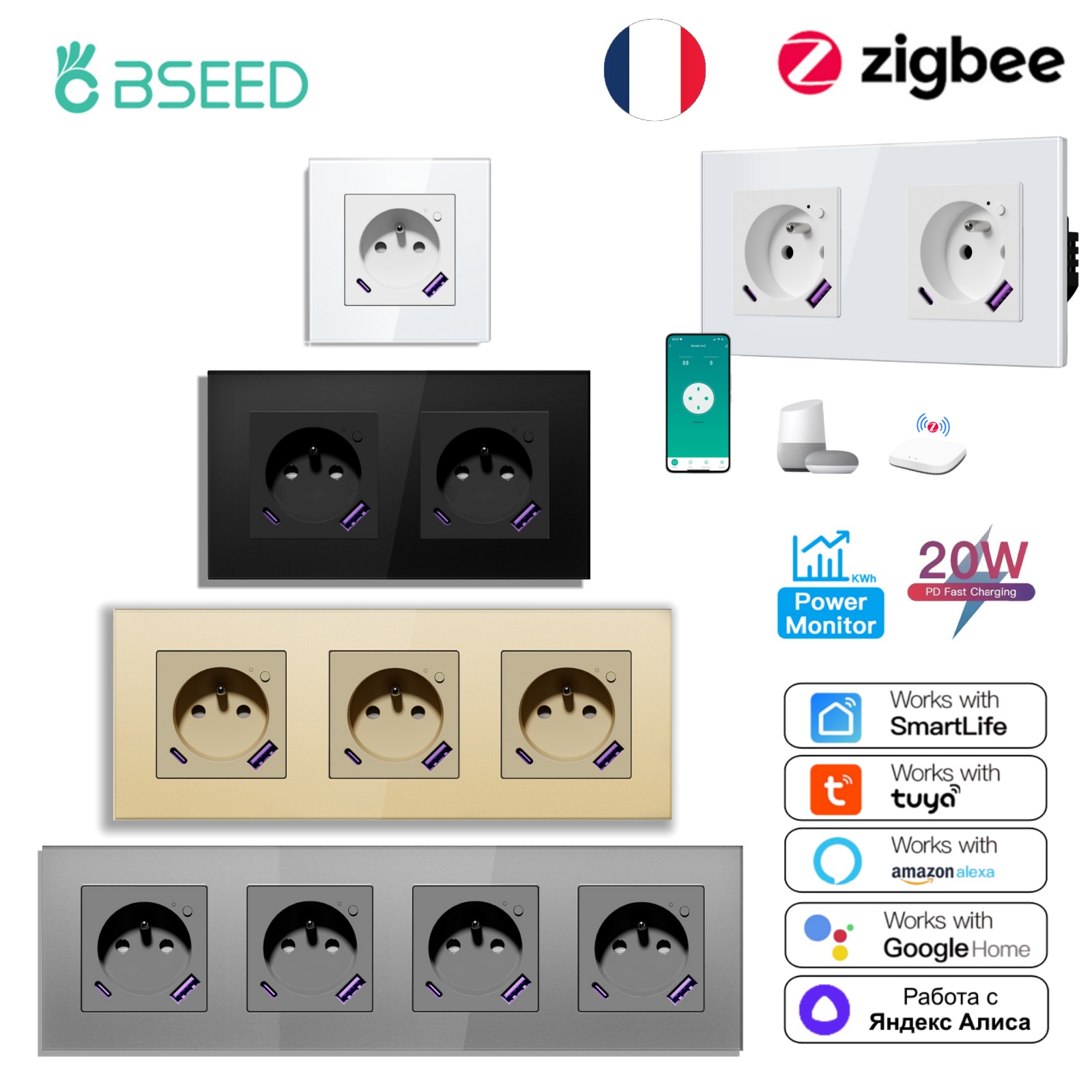 BSEED Zigbee FR – prise murale - Smart Plug Zigbee 16A avis et prix