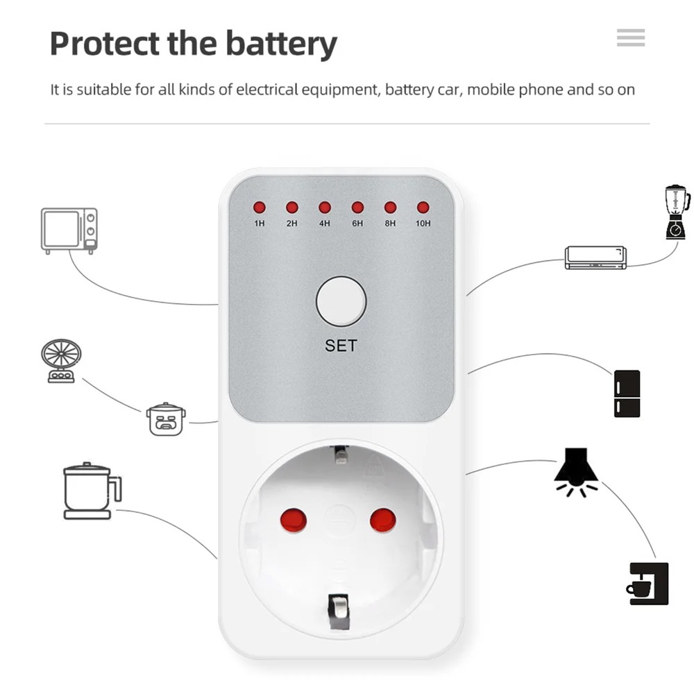 Prise de minuterie électroniqu - Smart Socket With Timer Countdown avis et prix