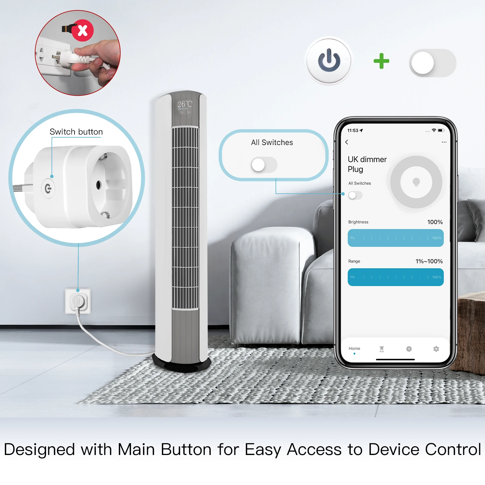 Prise intelligente WiFi MOES T - Smart Plug Energy Monitoring Wifi avis et prix