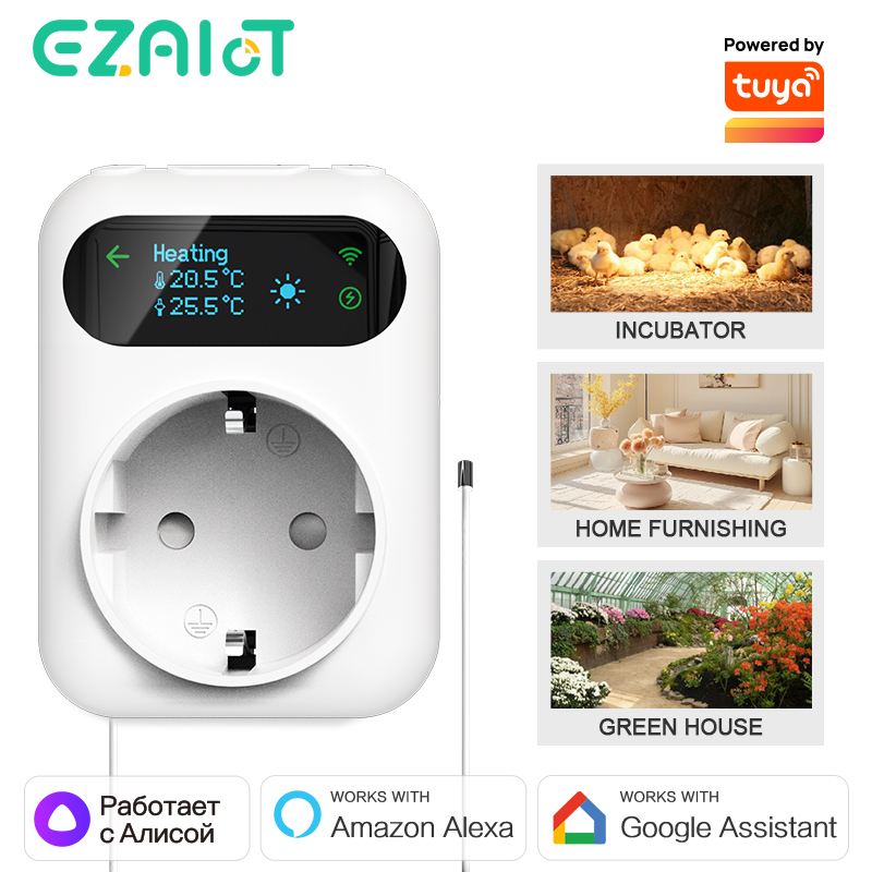 Prise numérique WiFi Tuya, com - Smart Socket With Timer Countdown avis et prix