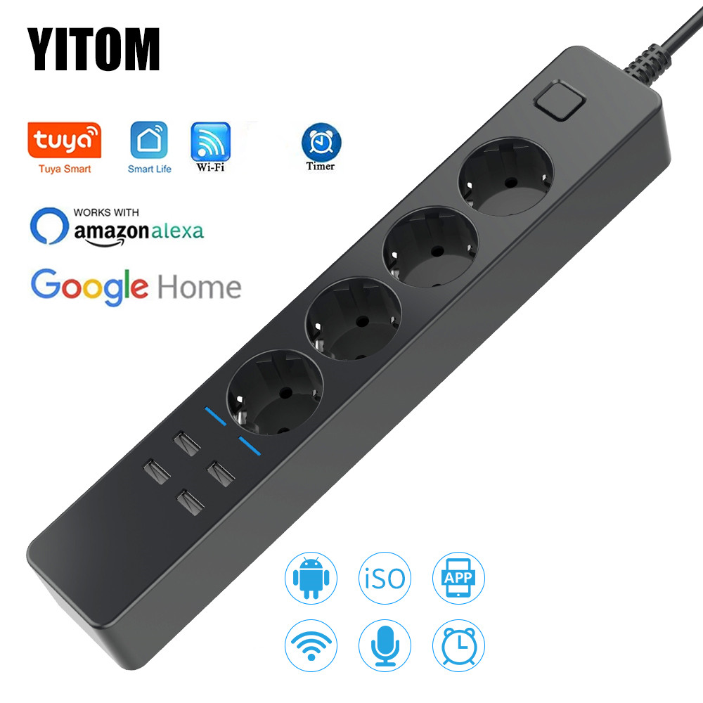 Multiprise intelligente Wifi 4 - Smart Power Strip 4 Outlet Usb avis et prix