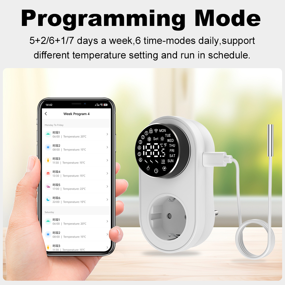 Prise thermostatique intellige - Smart Socket 16A Tuya App avis et prix