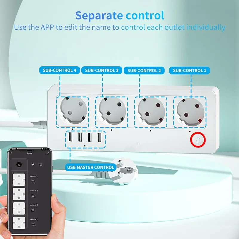 Multiprise intelligente WiFi Z - Smart Power Strip 4 Outlet Usb avis et prix