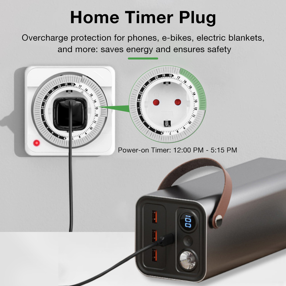 Interrupteur minuterie mécaniq - Smart Socket With Timer Countdown avis et prix